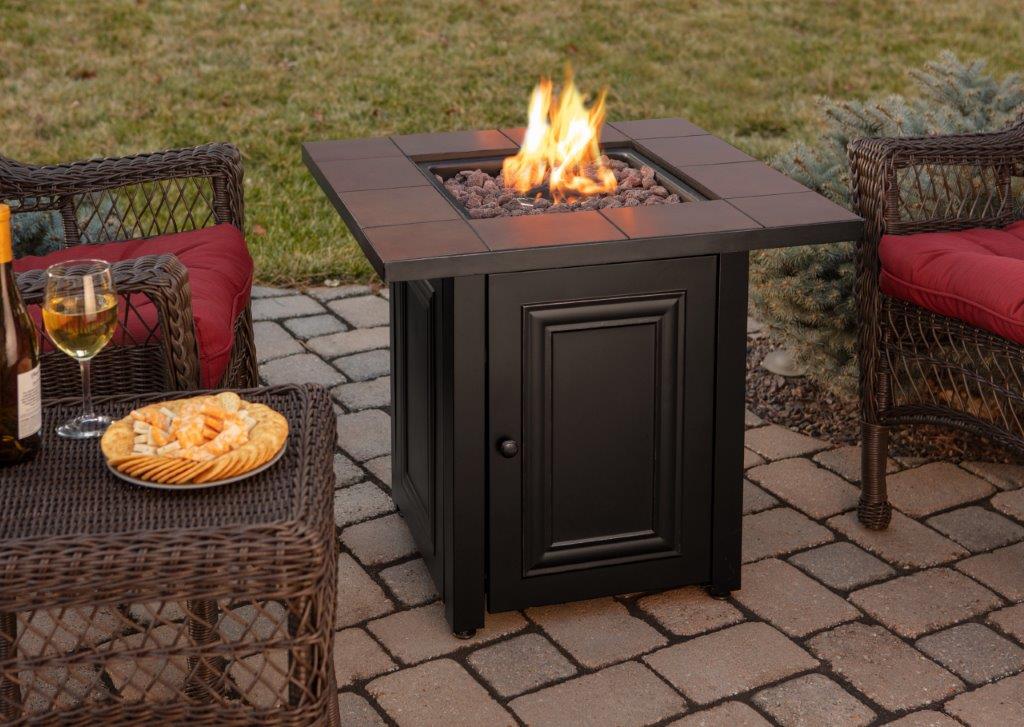Endless Summer Vanderbilt Propane Fire Pit with Ceramic Tile Mantel