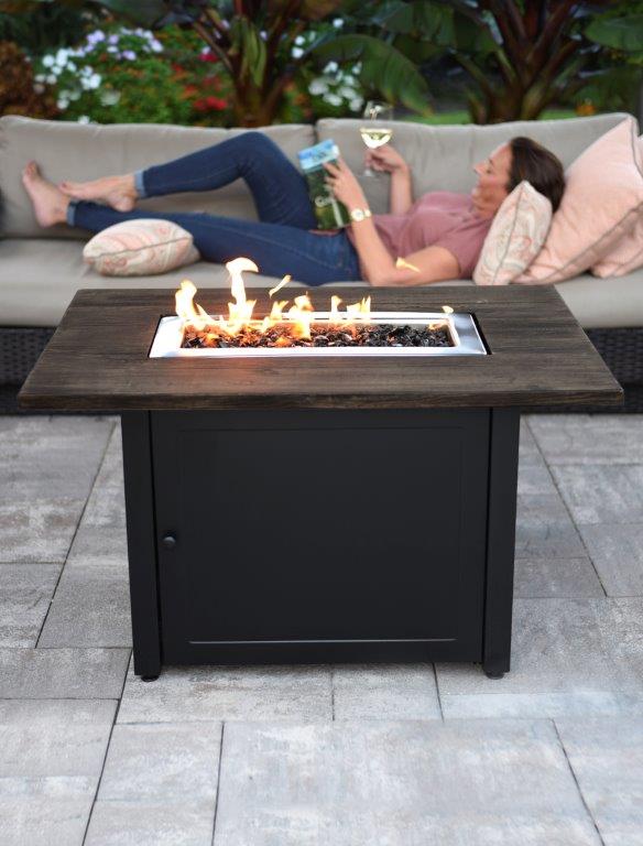 Endless Summer Marc 40 x 28 Inch Rectangular Propane Fire Pit