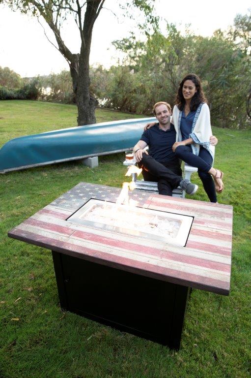 Endless Summer Americana 40 x 28 Inch Rectangular Propane Fire Pit