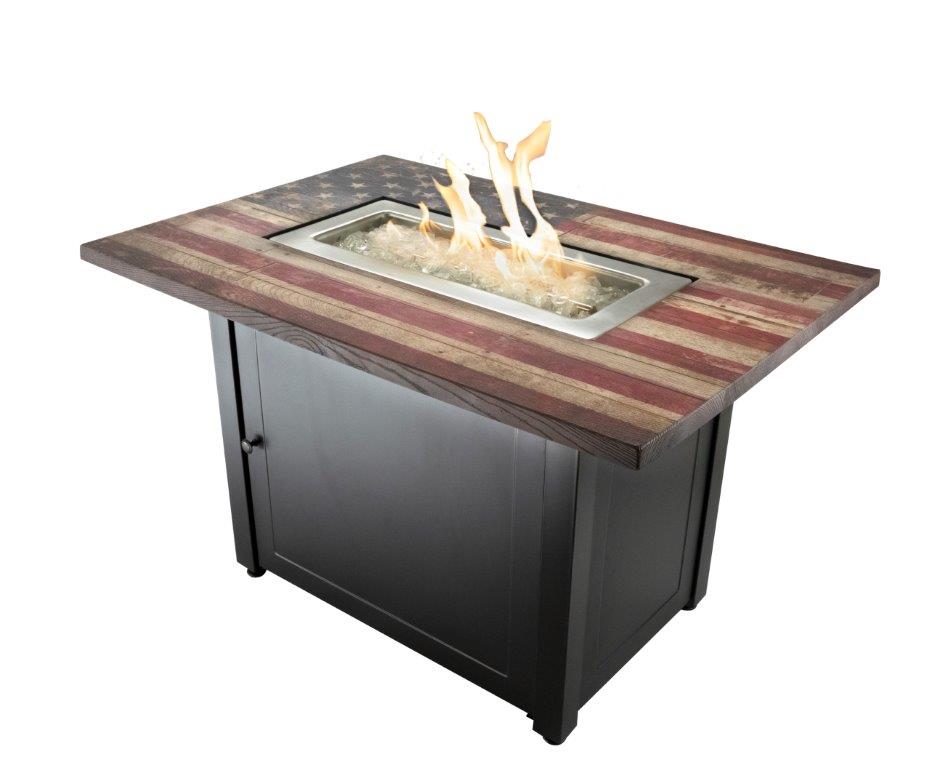 Endless Summer Americana 40 x 28 Inch Rectangular Propane Fire Pit