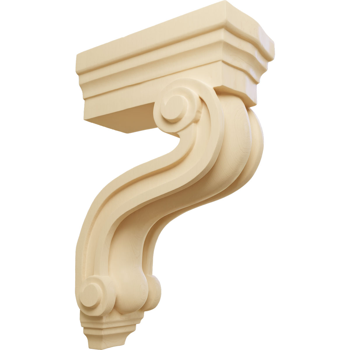 Ekena Millwork 3 3/8 Inch Los Angeles Hollow Back Corbel