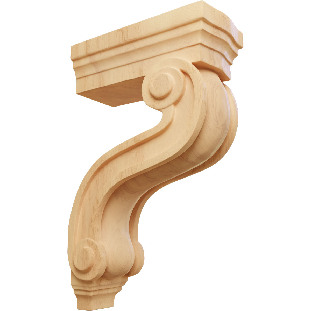 Ekena Millwork 3 7/8 Inch Los Angeles Hollow Back Corbel