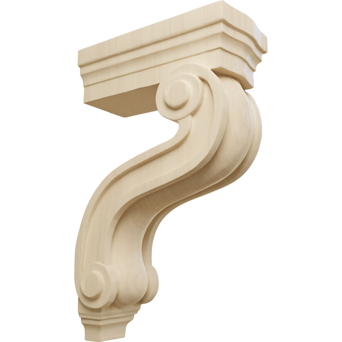 Ekena Millwork 3 7/8 Inch Los Angeles Hollow Back Corbel