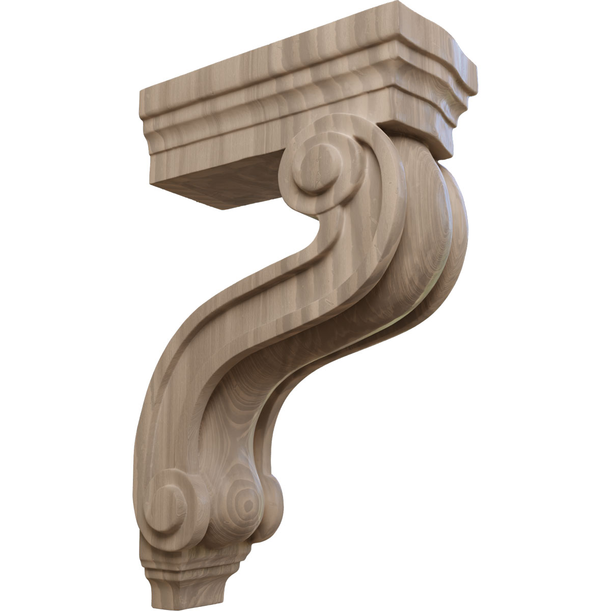 Ekena Millwork 3 7/8 Inch Los Angeles Hollow Back Corbel
