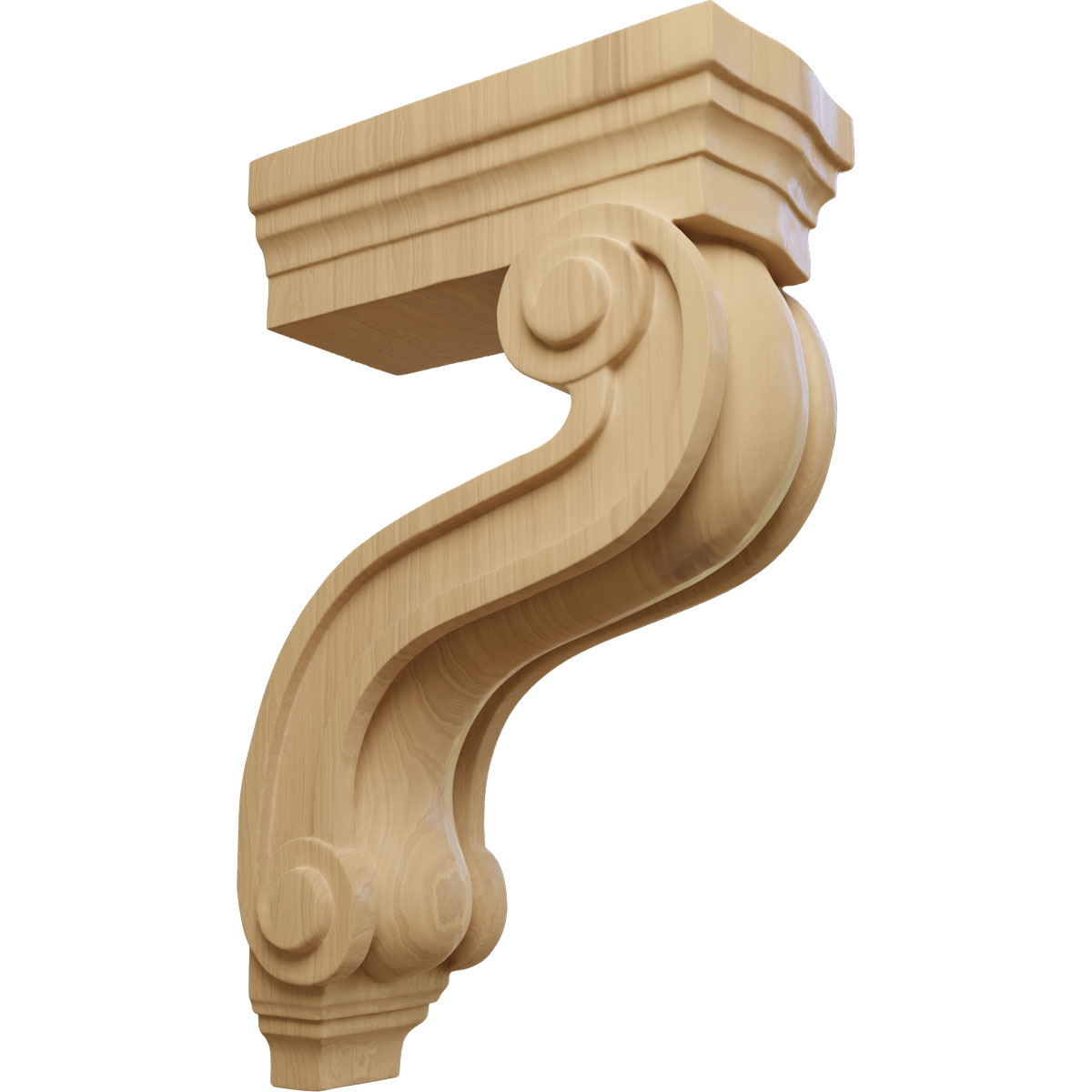 Ekena Millwork 3 7/8 Inch Los Angeles Hollow Back Corbel