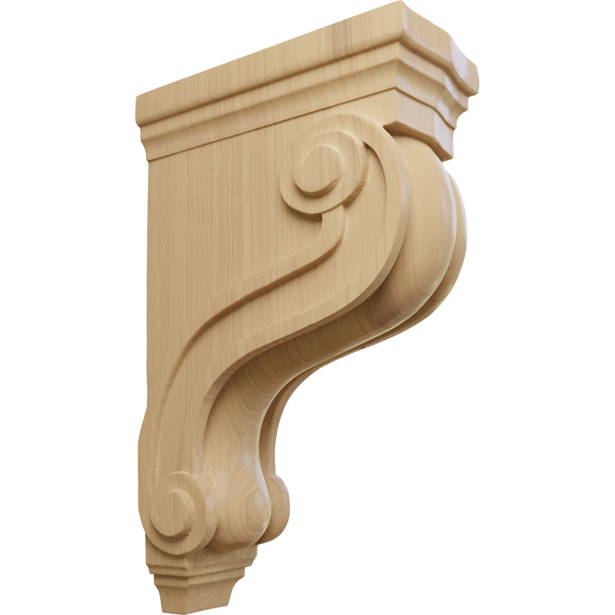 Ekena Millwork 3 7/8 Inch Boston Traditional Scroll Corbel