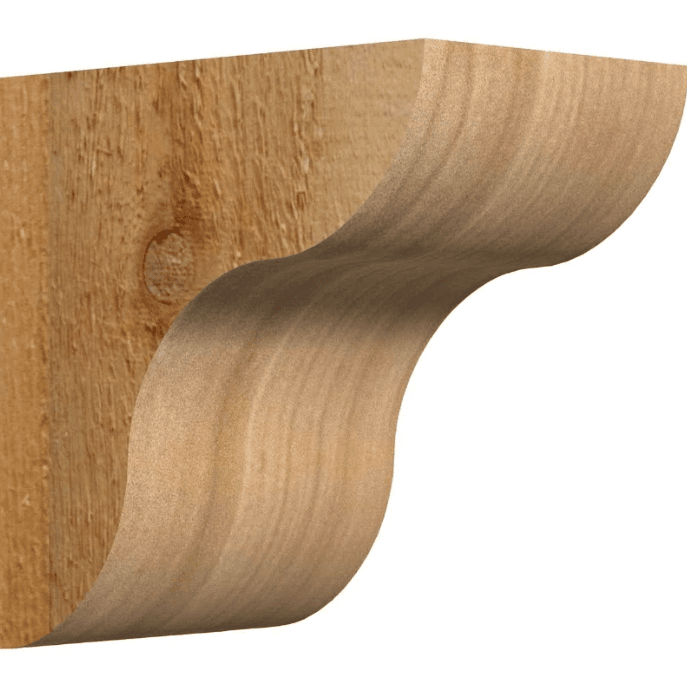 Ekena Millwork 6 Inch Rough Sawn Carmel Corbels