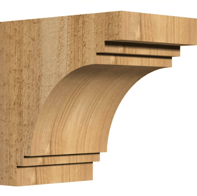Ekena Millwork 4 Inch Pescadero Rough Sawn Corbels