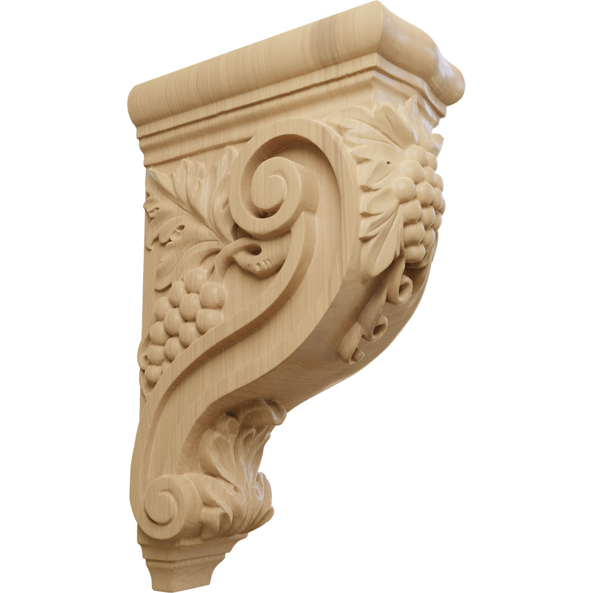 Ekena Millwork 4 1/4 Inch Devon Grapes And Vines Corbel