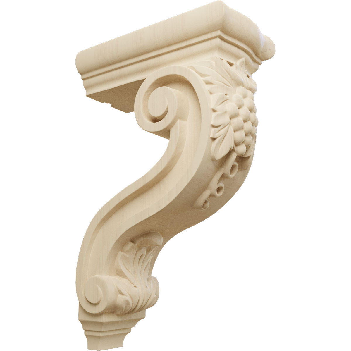 Ekena Millwork 4 1/4 Inch Holmdel Grapes and Vines Corbel