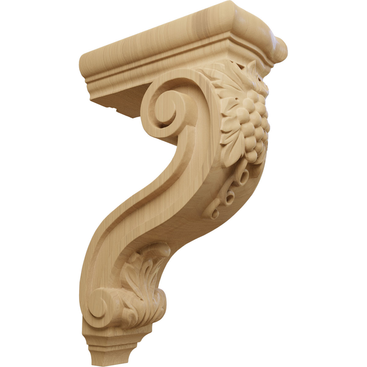 Ekena Millwork 4 1/4 Inch Holmdel Grapes and Vines Corbel