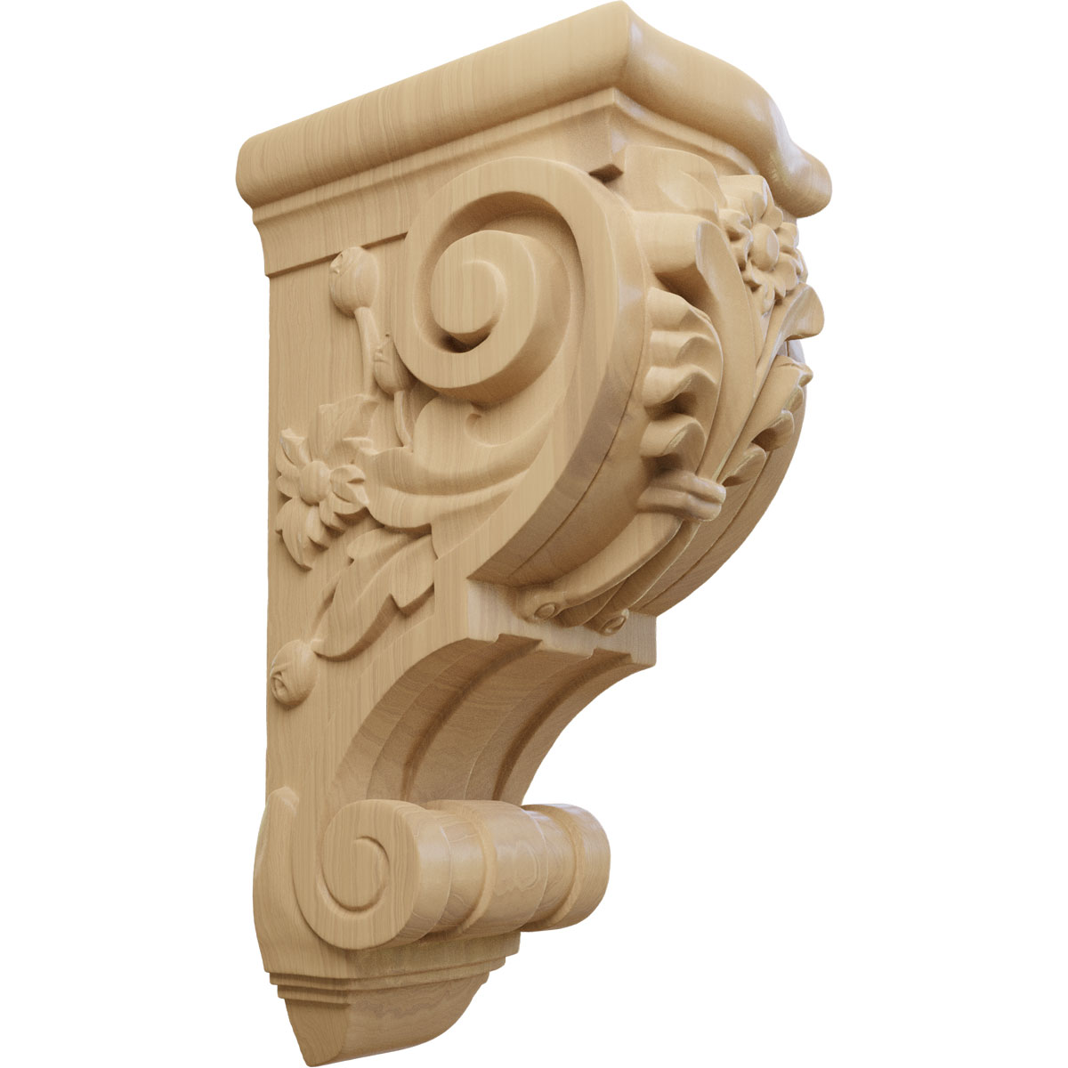 Ekena Millwork 6 1/4 Inch Large Floral Corbel