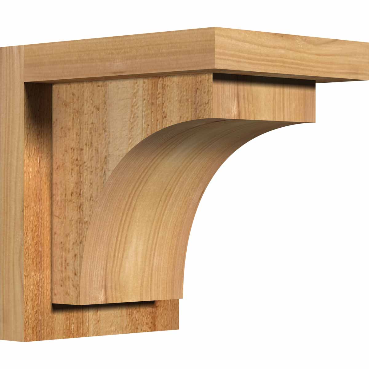 Ekena Millwork 6 Inch Huntington Rough Sawn Corbels with Backplate