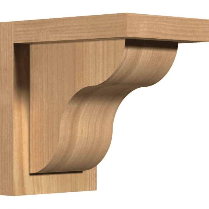 Ekena Millwork 7 1/2 Inch Smooth Carmel Corbels with Backplate