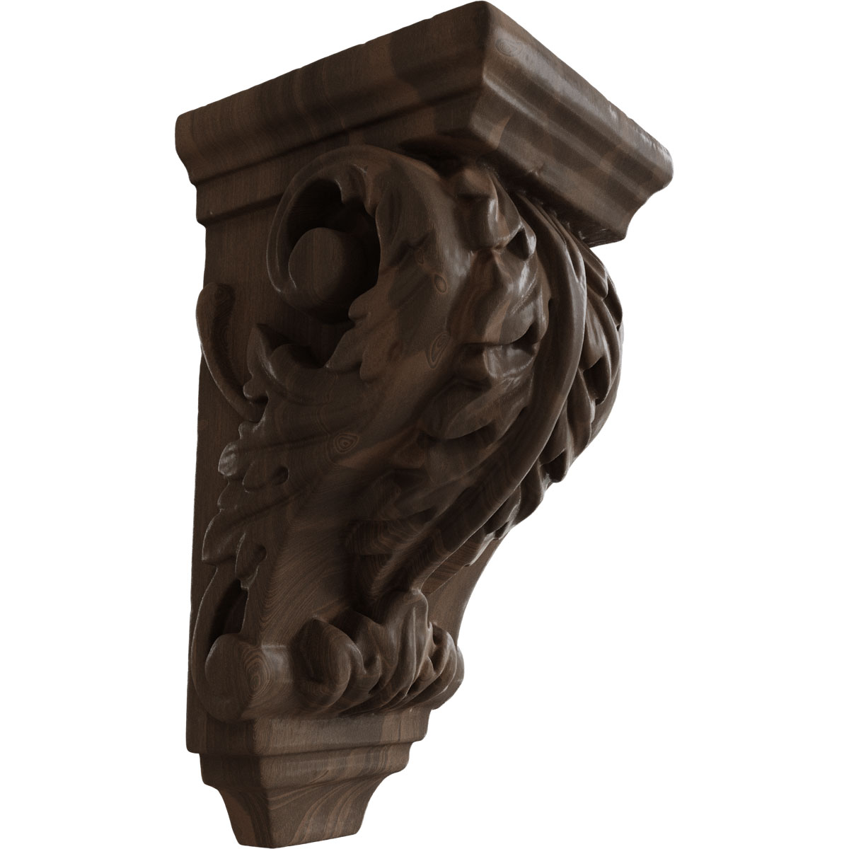 Ekena Millwork 2 1/4 Inch Extra Small Acanthus Wood Corbel