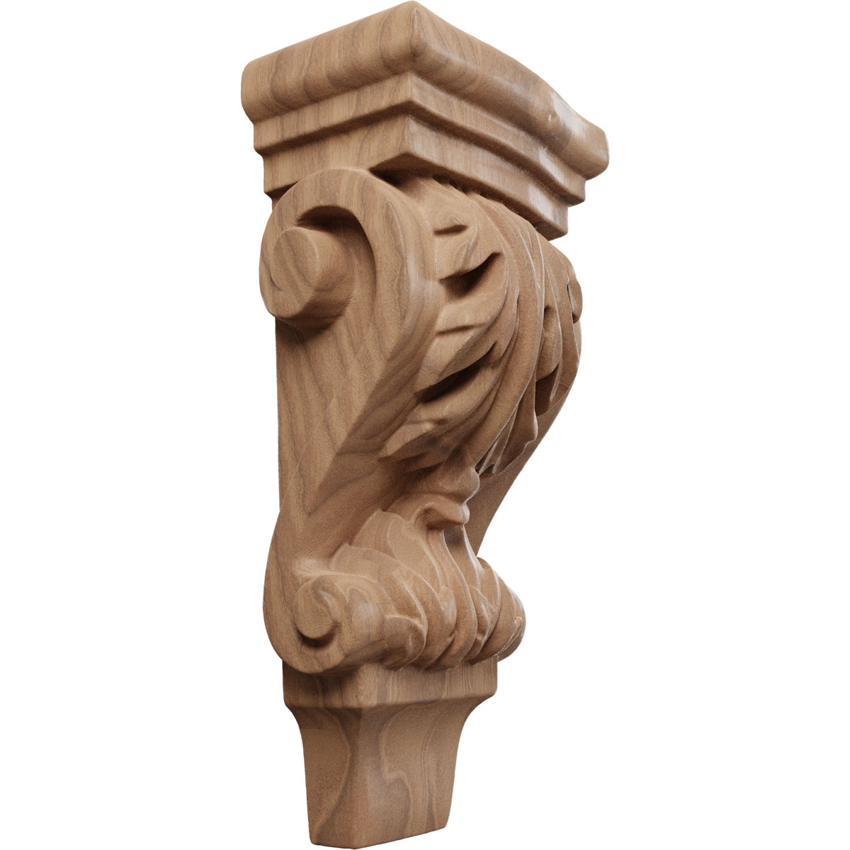 Ekena Millwork 3 Inch Extra Small Acanthus Pilaster Wood Corbel