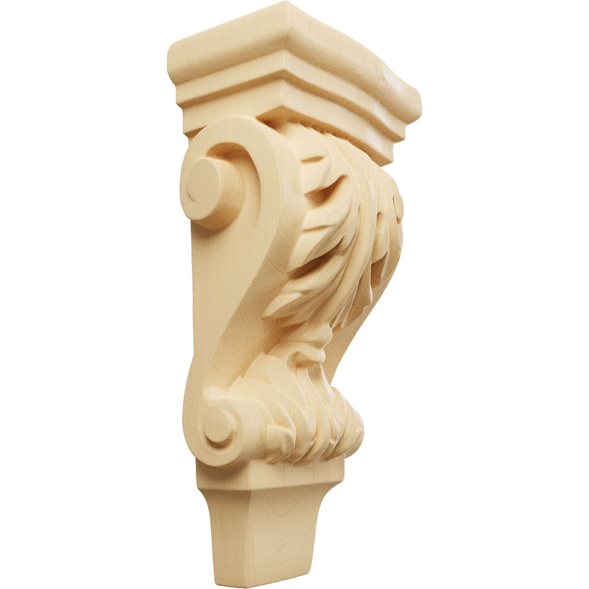Ekena Millwork 3 Inch Extra Small Acanthus Pilaster Wood Corbel