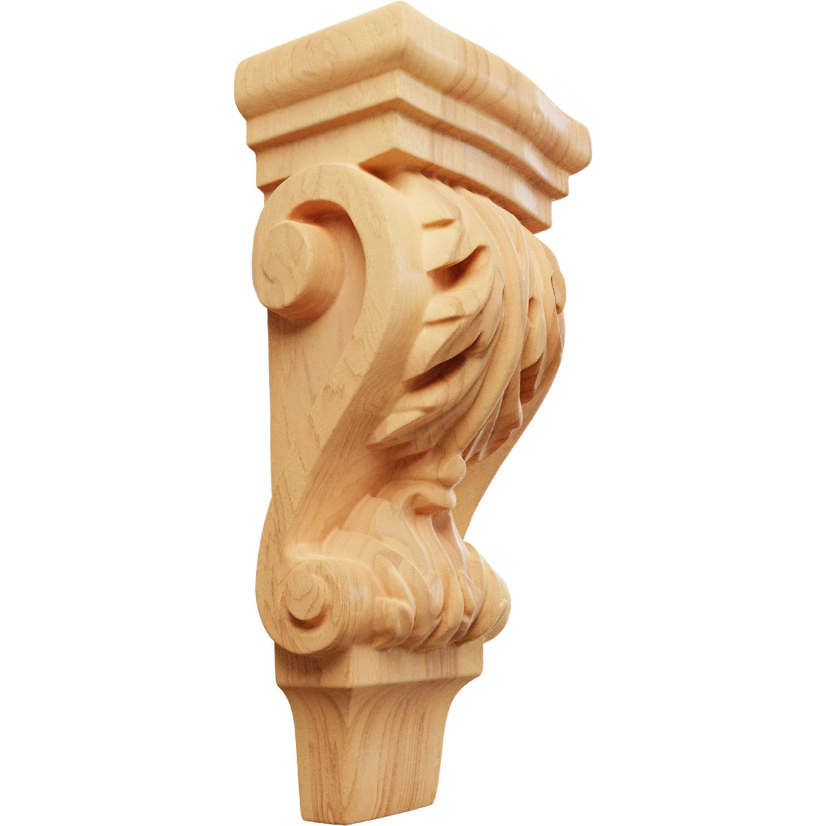 Ekena Millwork 3 Inch Extra Small Acanthus Pilaster Wood Corbel