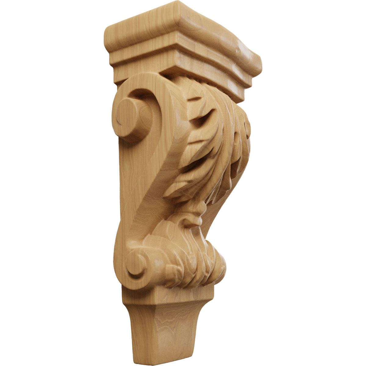 Ekena Millwork 3 Inch Extra Small Acanthus Pilaster Wood Corbel