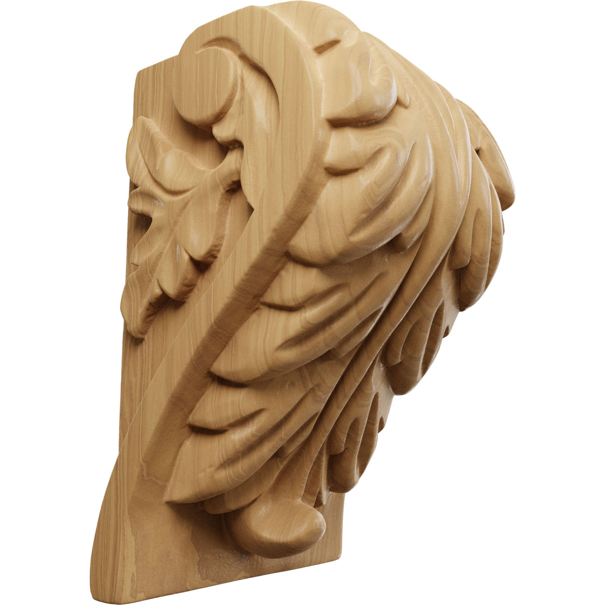 Ekena Millwork 3 1/4 Inch Medium Acanthus Leaf Block Corbel