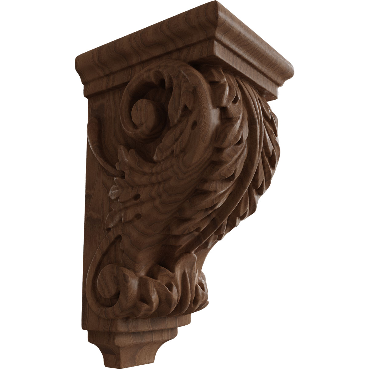 Ekena Millwork 3 1/2 Inch Small Acanthus Wood Corbel
