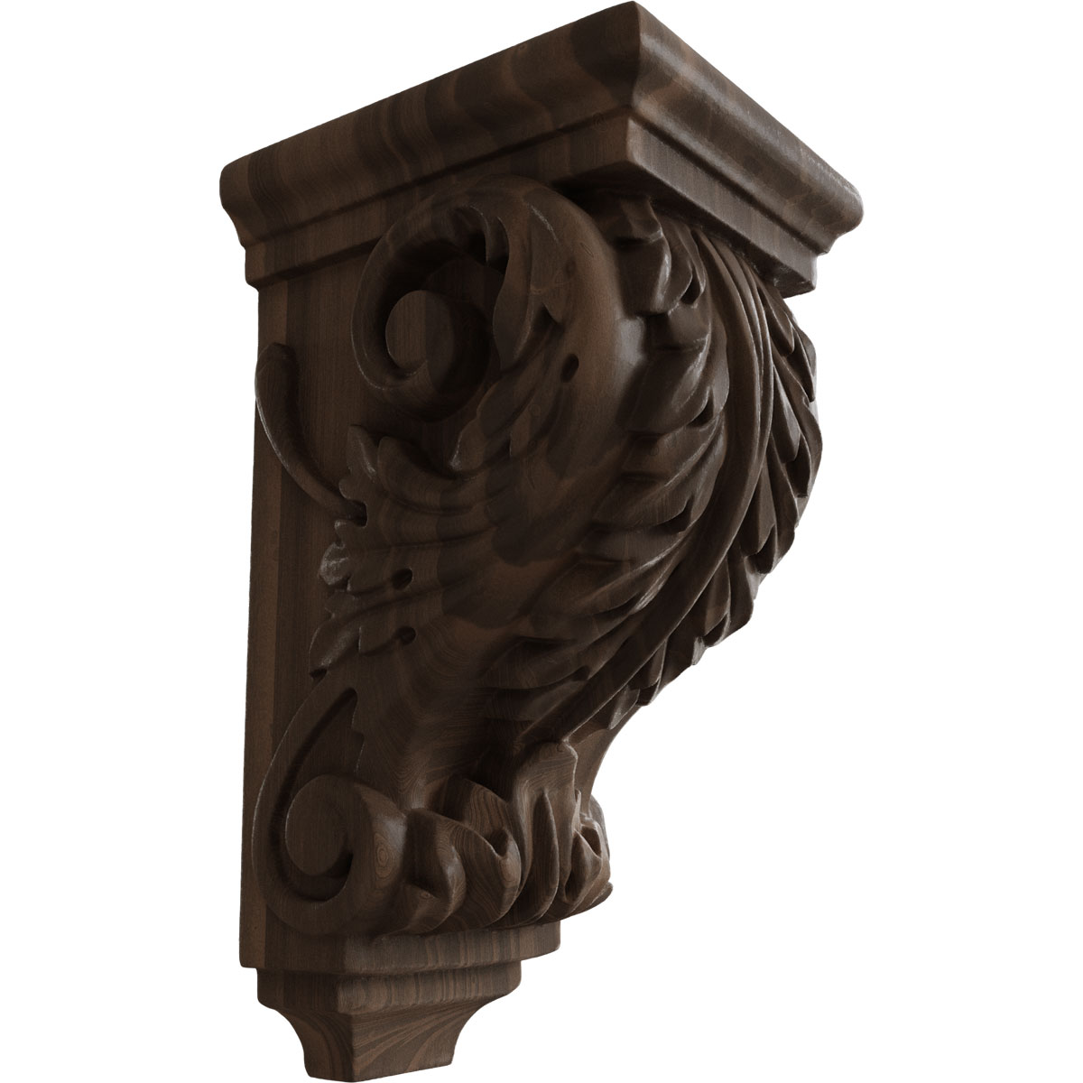 Ekena Millwork 3 1/2 Inch Small Acanthus Wood Corbel