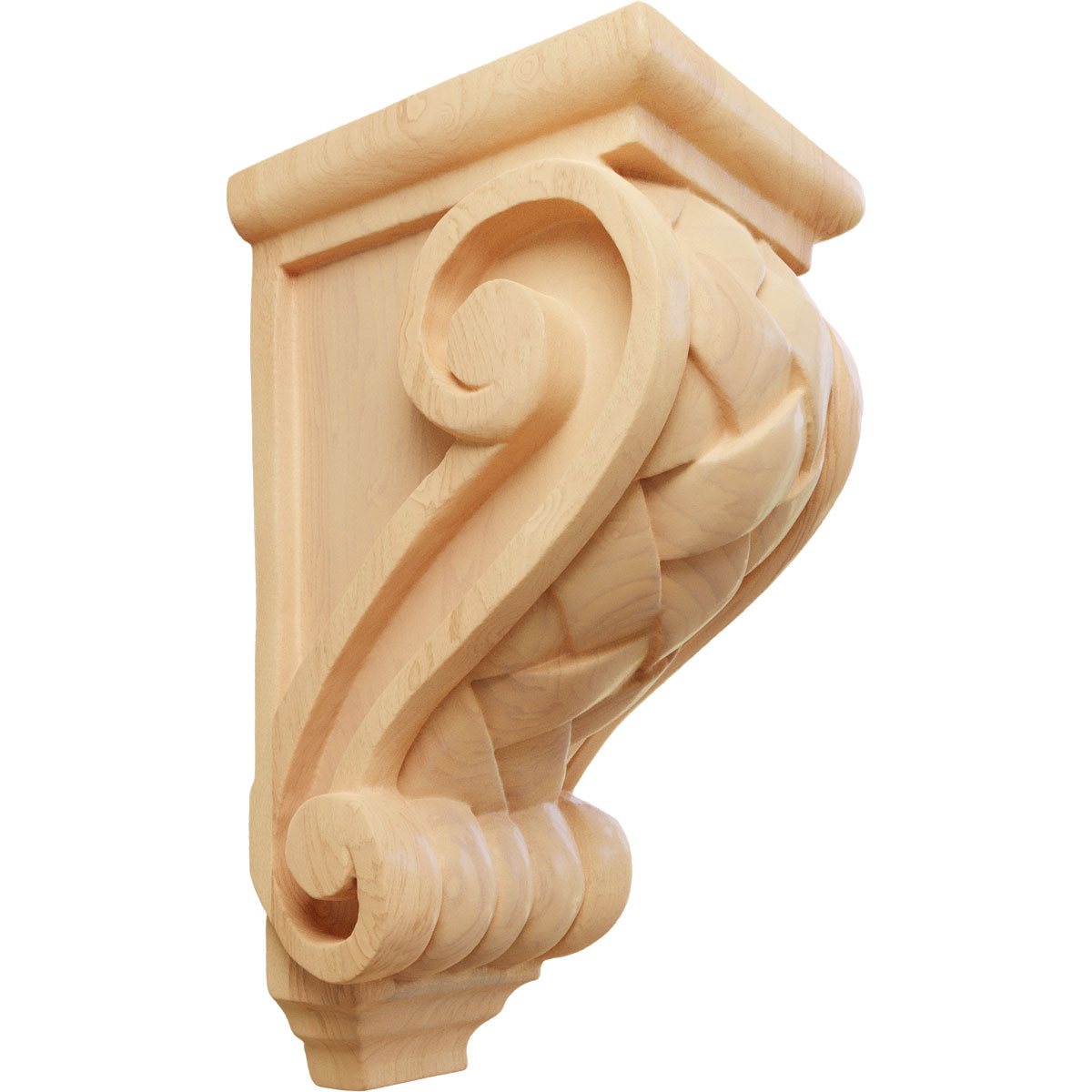 Ekena Millwork 3 1/2 Inch Small Basket Weave Corbel