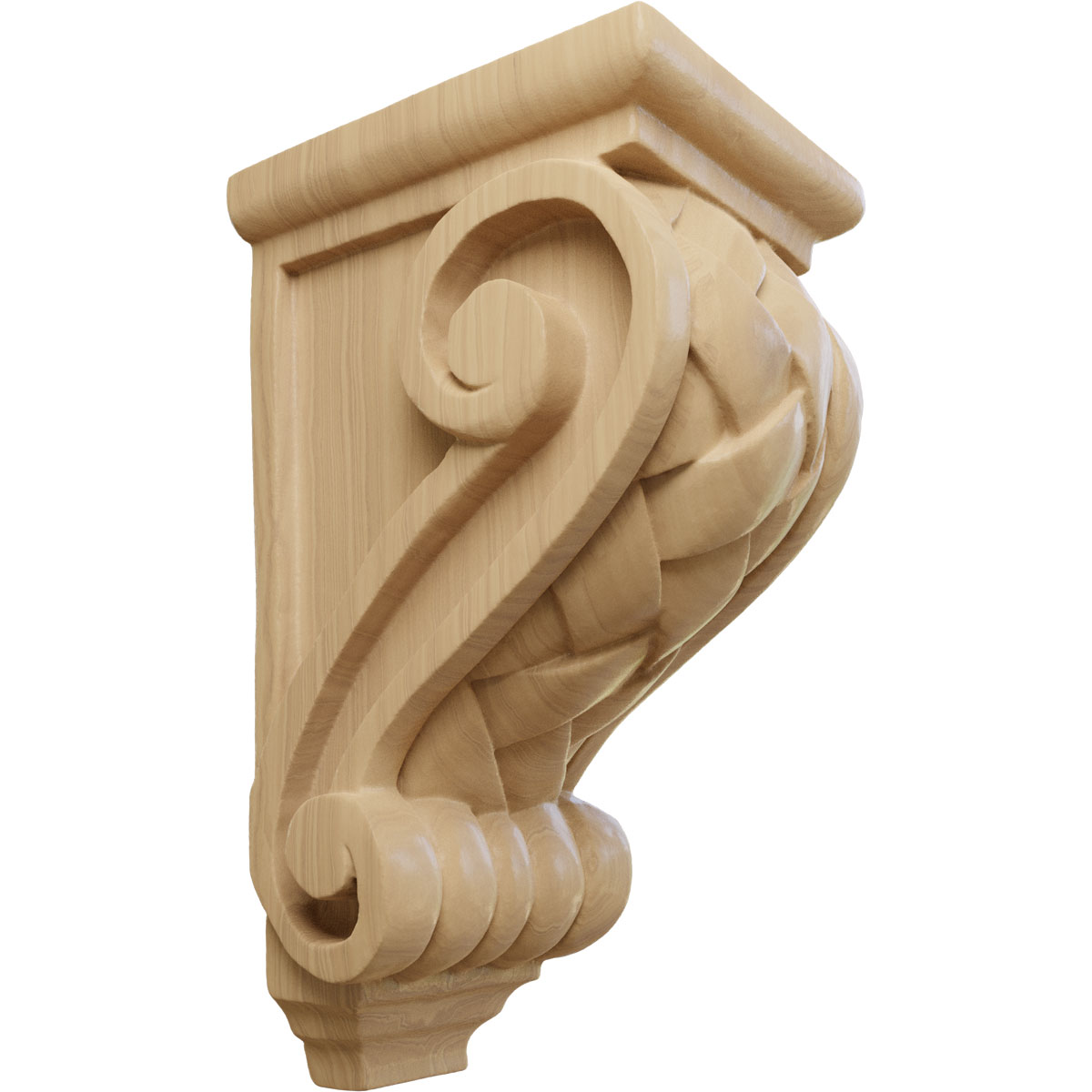 Ekena Millwork 3 1/2 Inch Small Basket Weave Corbel
