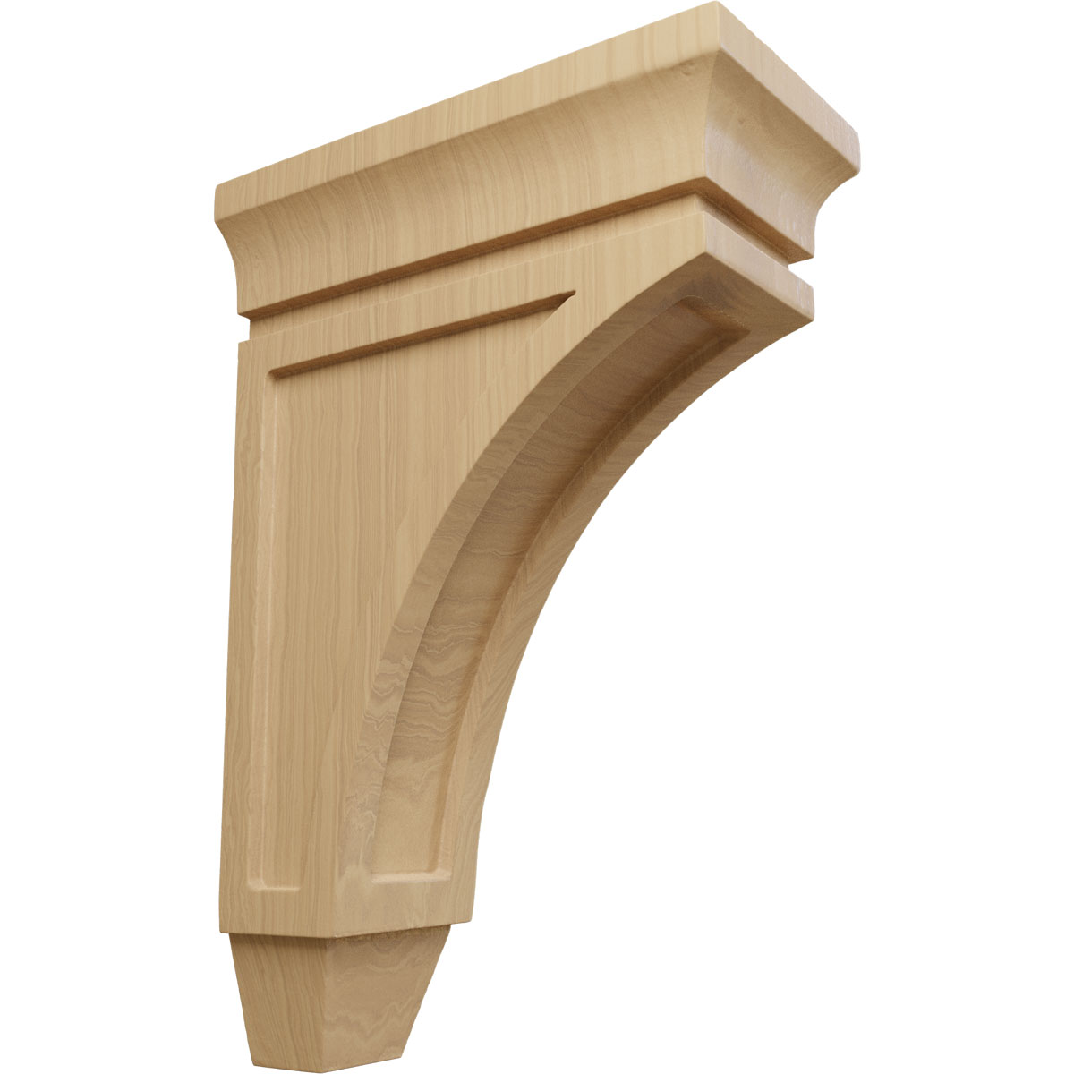 Ekena Millwork 3 3/8 Inch Small Lucan Wood Corbel