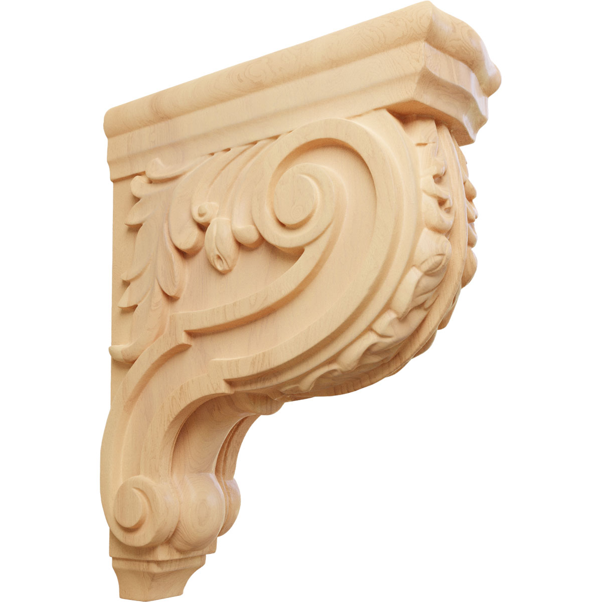 Ekena Millwork 3 Inch Small Hudson Acanthus Wood Corbel