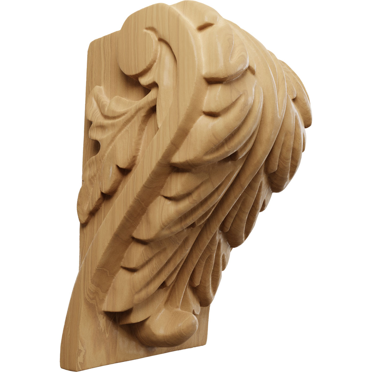 Ekena Millwork 3 3/4 Inch Large Acanthus Leaf Block Corbel