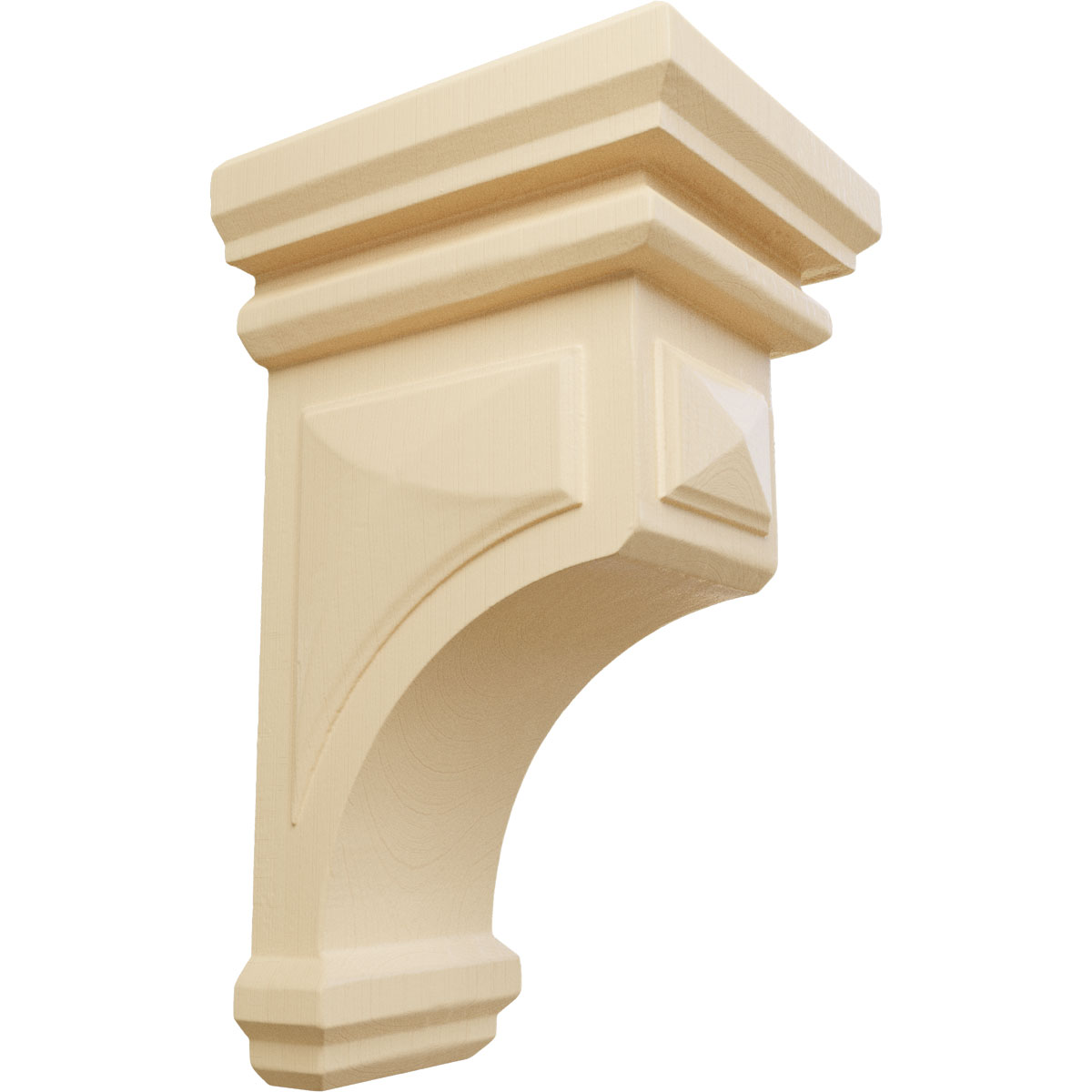Ekena Millwork 4 Inch Small Woodruff Wood Corbel