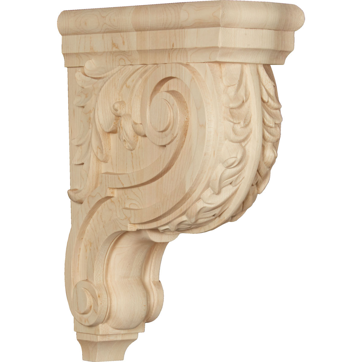 Ekena Millwork 3 1/2 Inch Medium Hudson Acanthus Wood Corbel