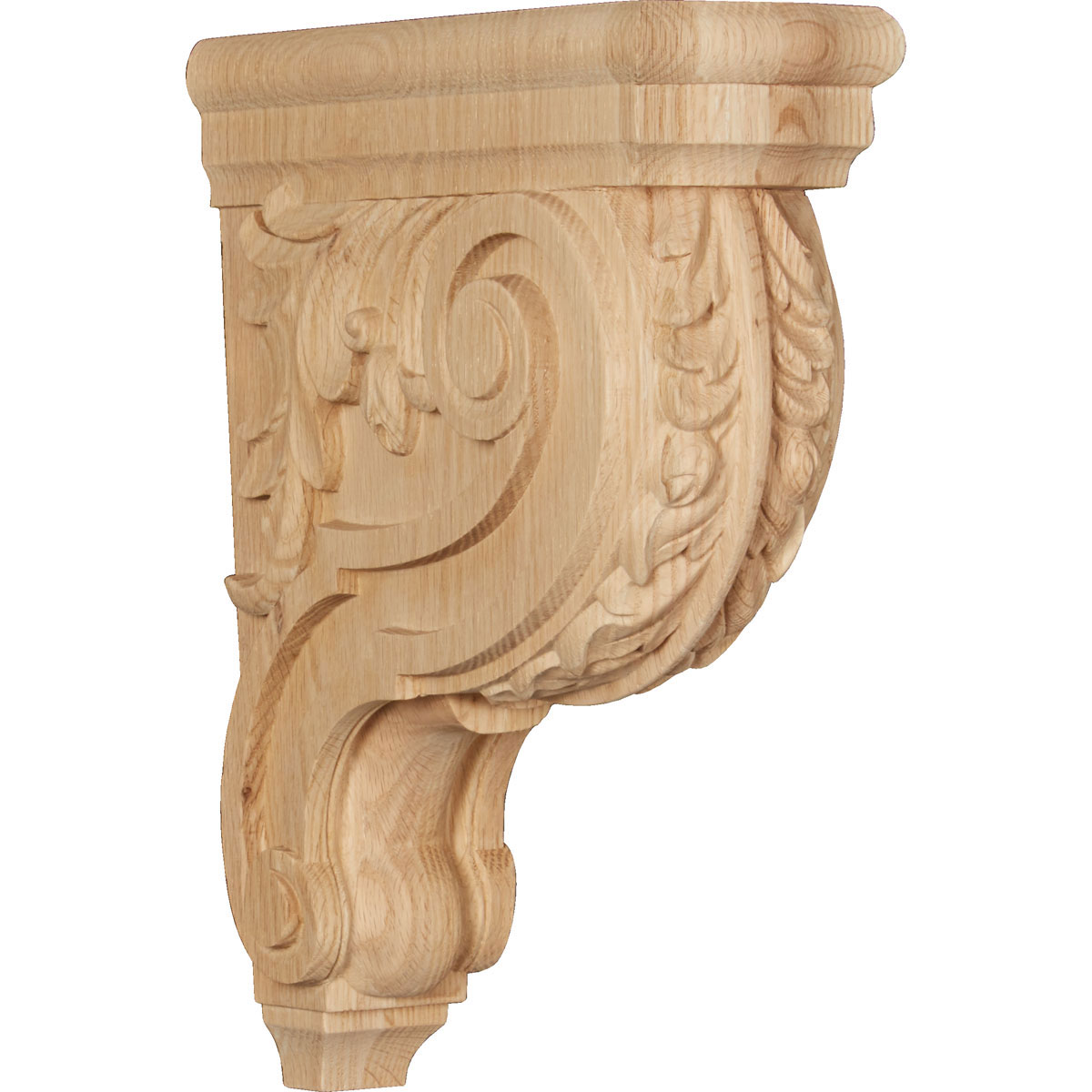 Ekena Millwork 3 1/2 Inch Medium Hudson Acanthus Wood Corbel