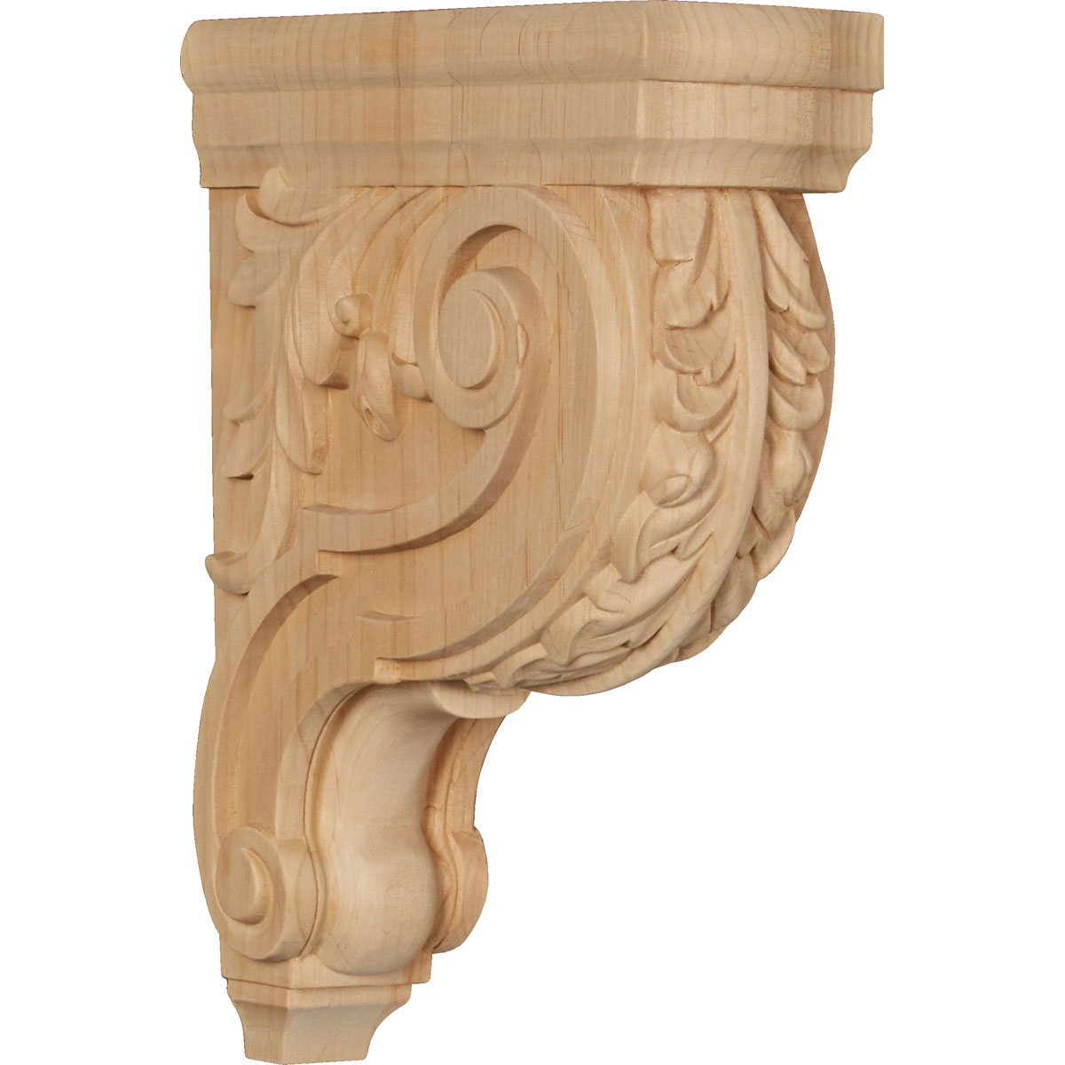Ekena Millwork 3 1/2 Inch Medium Hudson Acanthus Wood Corbel
