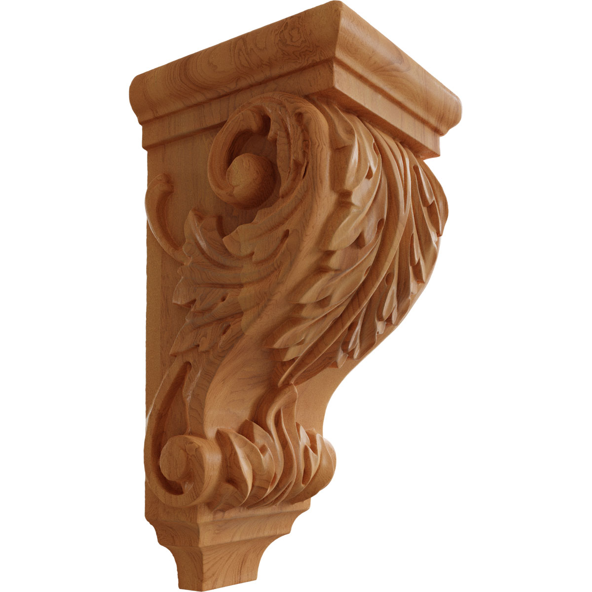 Ekena Millwork 5 Inch Medium Acanthus Wood Corbel