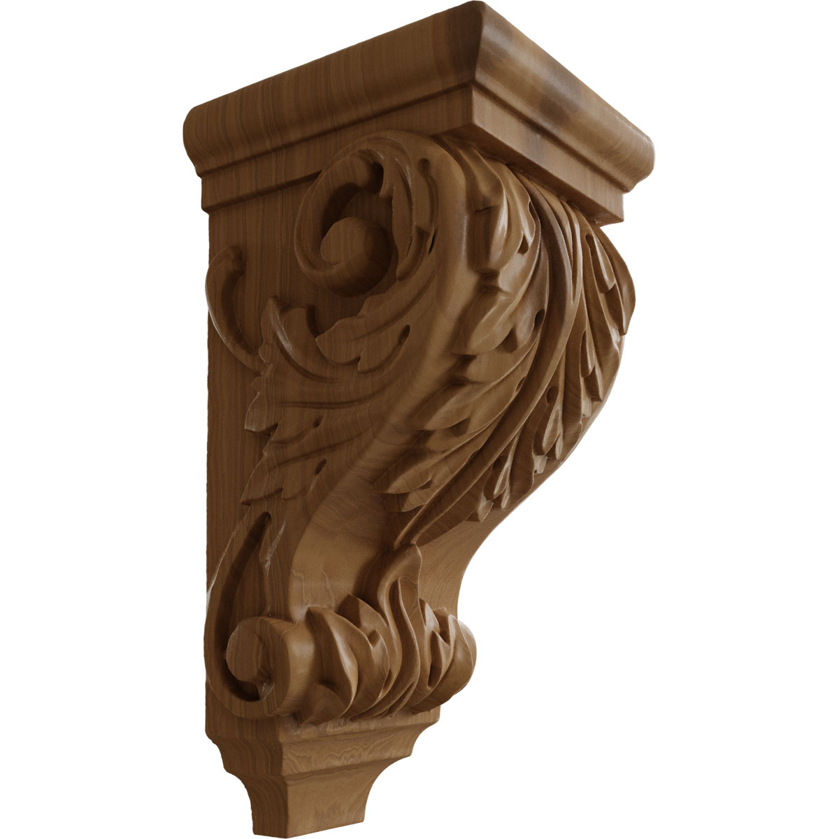 Ekena Millwork 5 Inch Medium Acanthus Wood Corbel