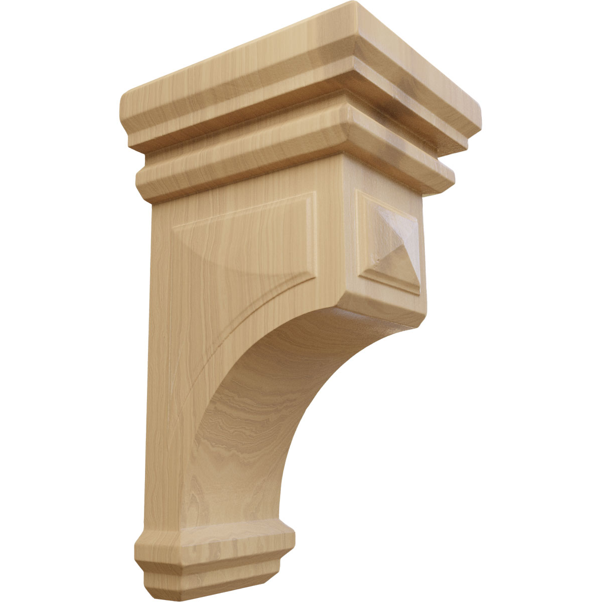 Ekena Millwork 5 Inch Medium Woodruff Wood Corbel