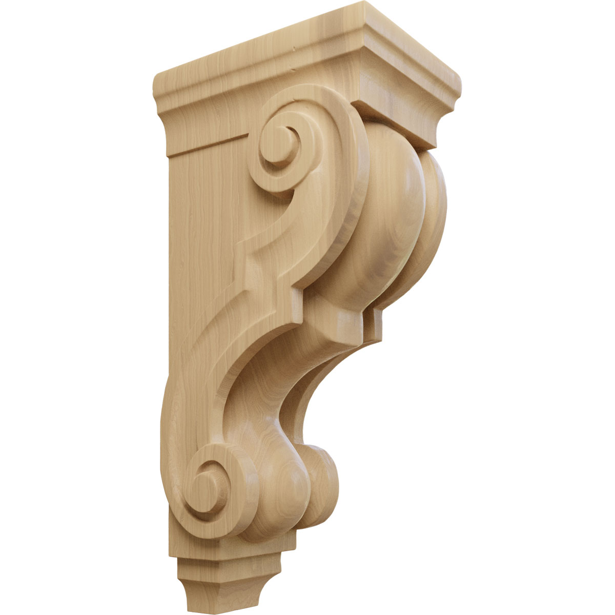 Ekena Millwork 5 Inch Large Traditional Wood Corbel