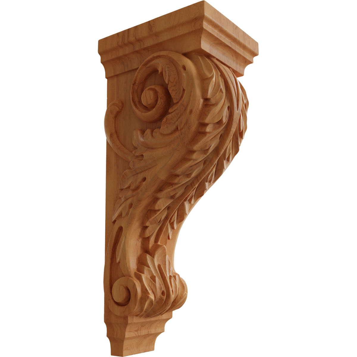Ekena Millwork 6 Inch Extra Large Acanthus Wood Corbel