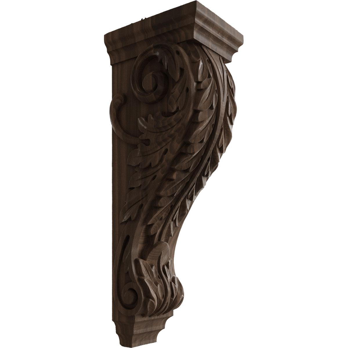 Ekena Millwork 6 1/2 Inch Small Jumbo Acanthus Wood Corbel