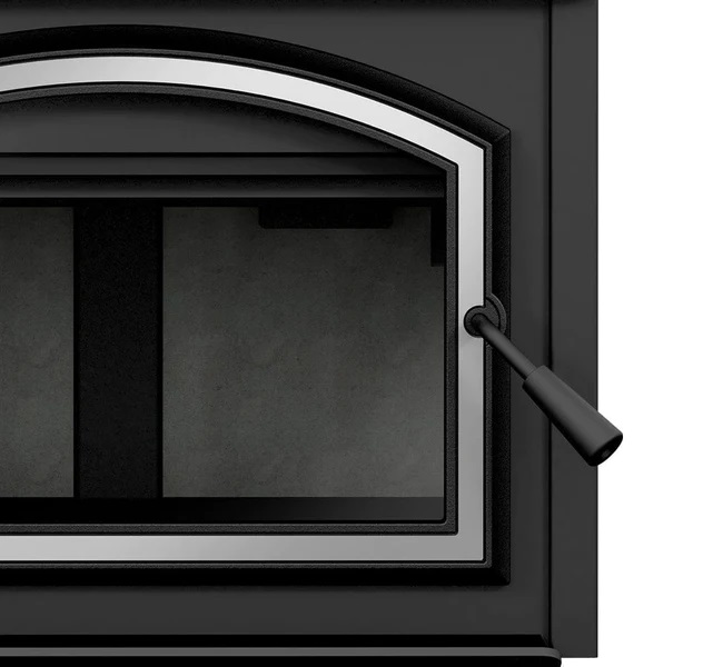 Empire Stove 28 Inch Metallic Black Steel Archway 1700 Wood Burning Fireplace Insert