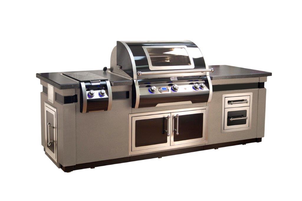 Fire Magic Black Diamond Edition Island with Cut-Outs for E790i Series Grills