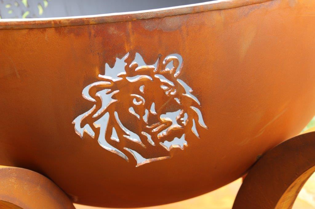Fire Pit Art Africa's Big Five Gas Fire Pit - Electronic Ignition