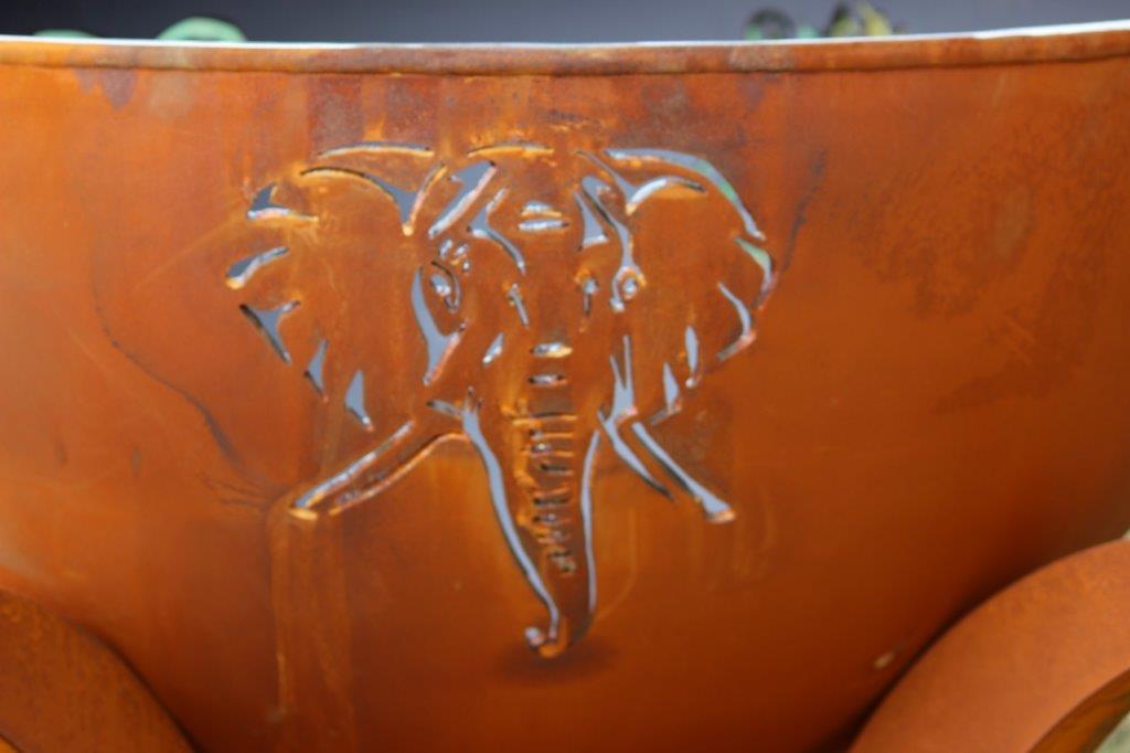 Fire Pit Art Africa's Big Five Game Wood Burning Fire Pit