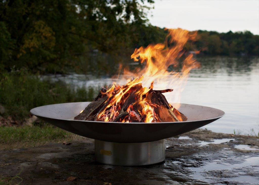 Fire Pit Art 70" Bella Vita Wood Burning Fire Bowl