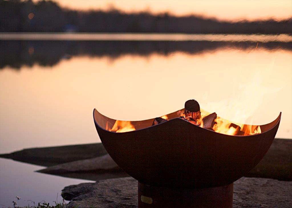 Fire Pit Art Manta Ray Wood Burning Fire Bowl