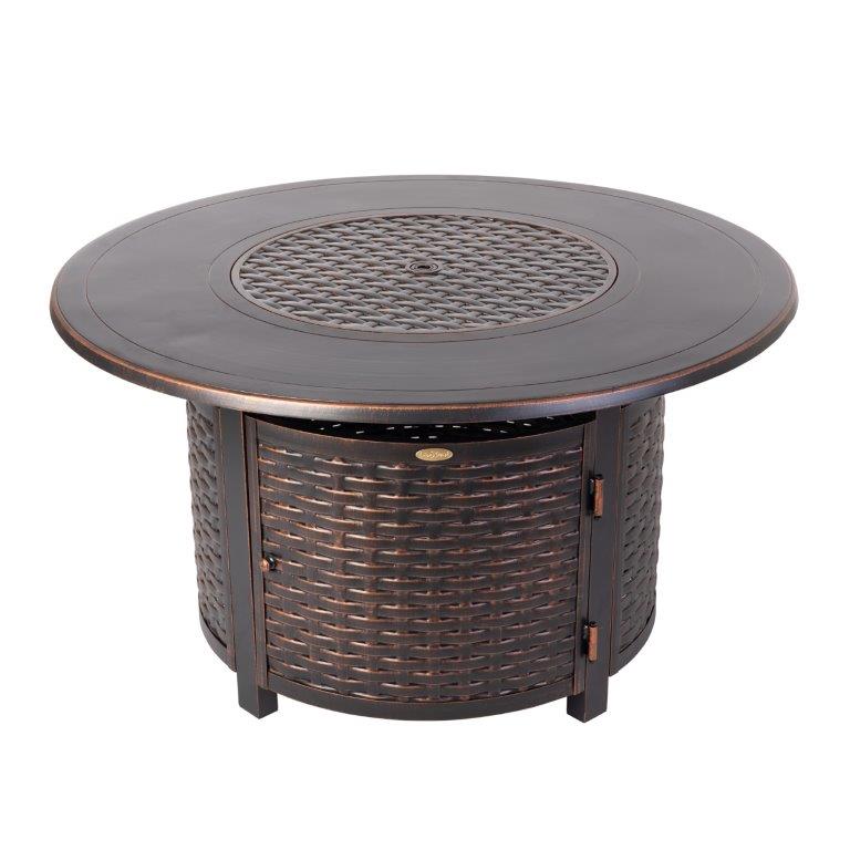 Fire Sense 44" Florence Woven Round Propane Gas Fire Pit