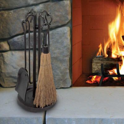 Pilgrim Raised Hearth Vintage Iron Stove Tool Set