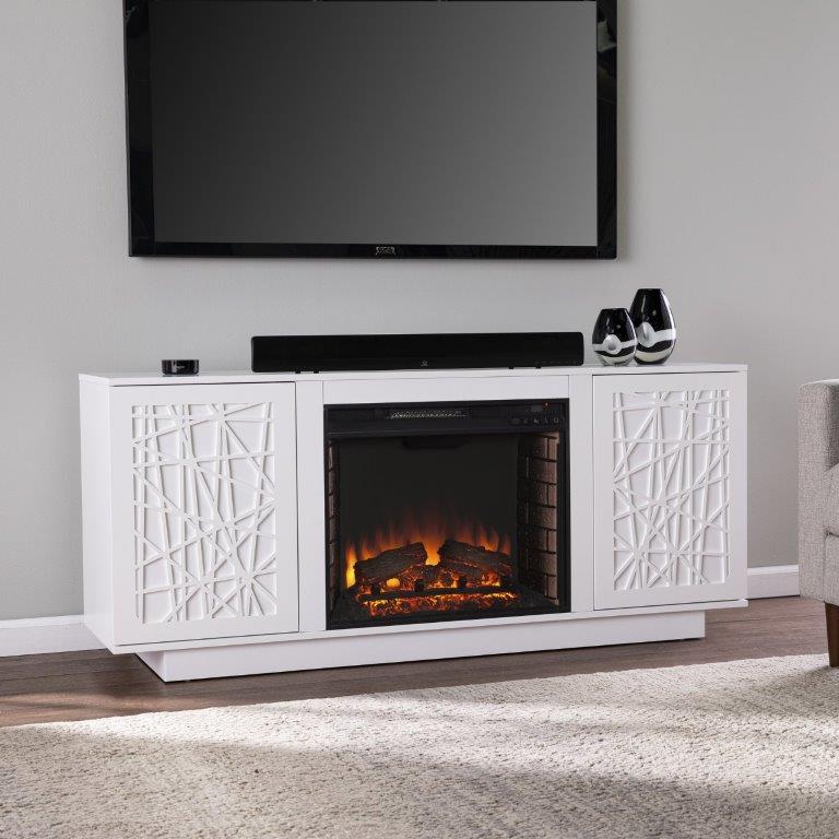 SEI 60 Inch Delgrave Electric Fireplace with Media Storage